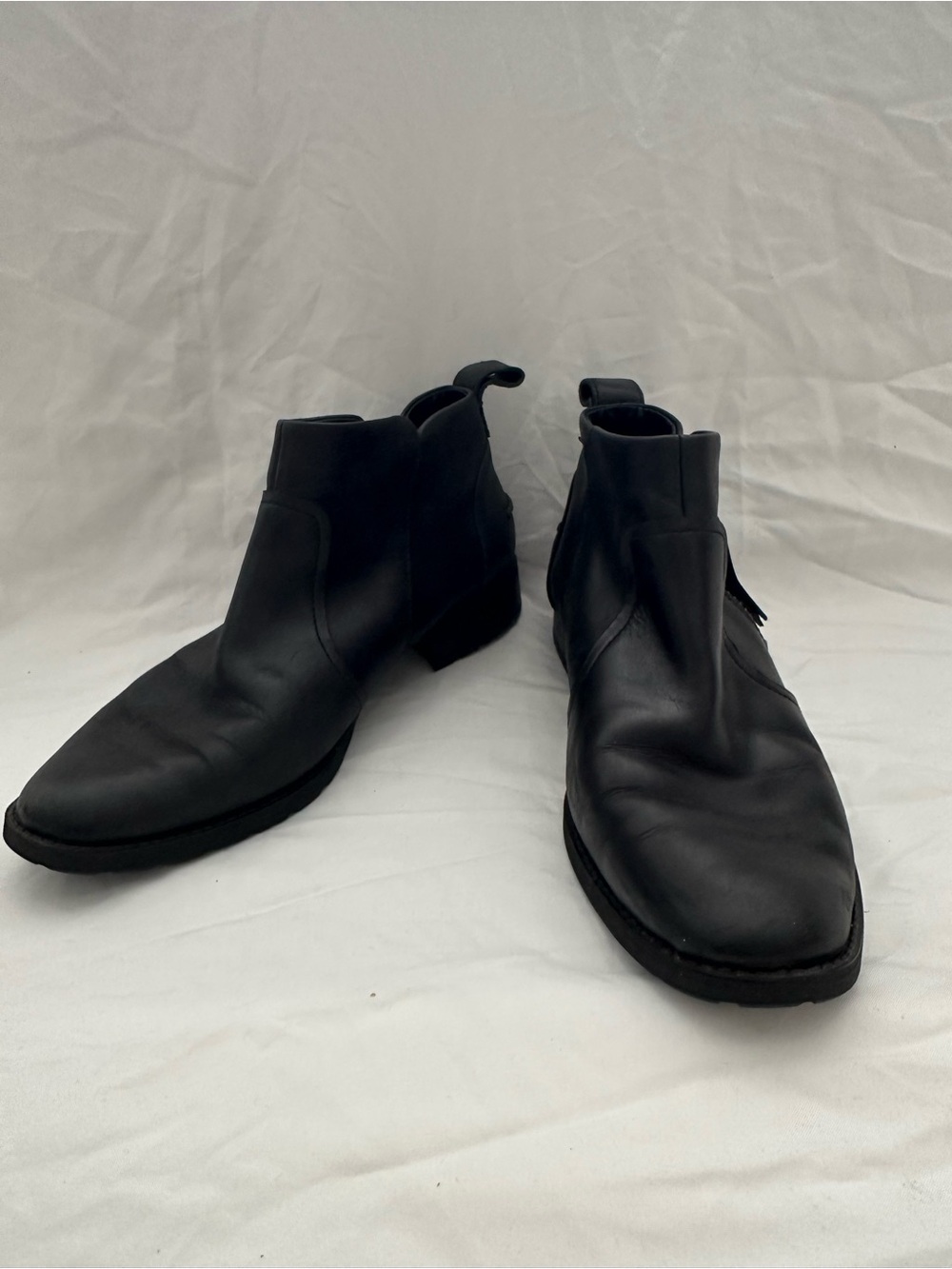 UGG Black Leather Ankle Booties 8.5